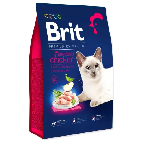 Krmivo Brit Premium by Nature Cat Sterilized Chicken 8kg