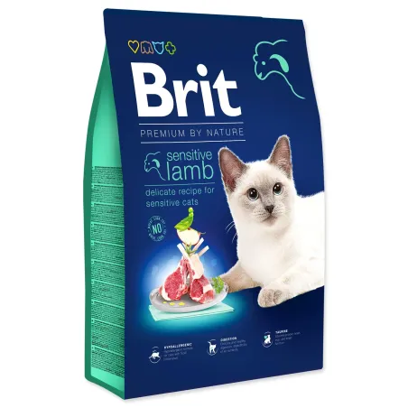 Krmivo Brit Premium by Nature Cat sensitive Lamb 8kg