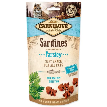 Pochúťka Carnilove Cat Soft Snack sardinky s petržlenom 50g