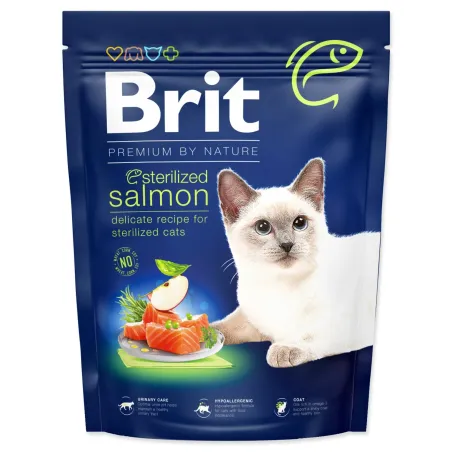 Krmivo Brit Premium by Nature Cat Sterilized Salmon 300g