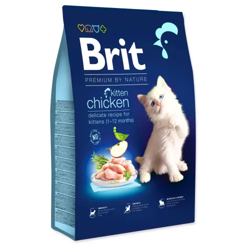 Krmivo Brit Premium by Nature Cat Kitten Chicken 8 kg