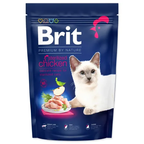 Krmivo Brit Premium by Nature Cat Sterilized Chicken 1,5kg