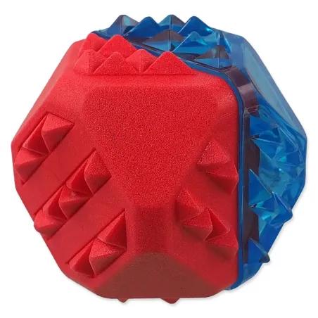 Hračka Dog Fantasy lopta chladiaca červeno modrá 7,7 cm