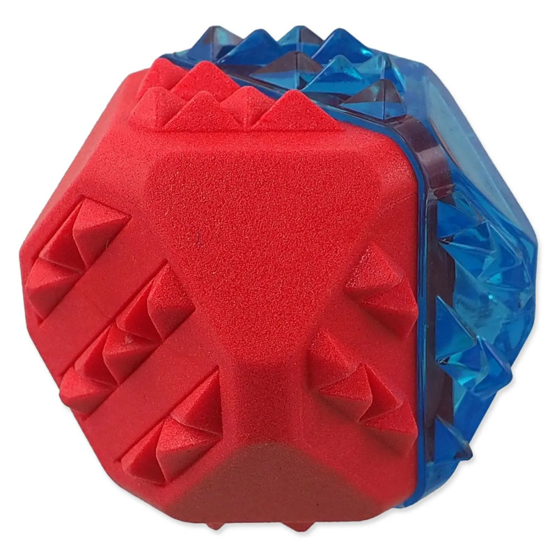 Hračka Dog Fantasy lopta chladiaca červeno modrá 7,7 cm