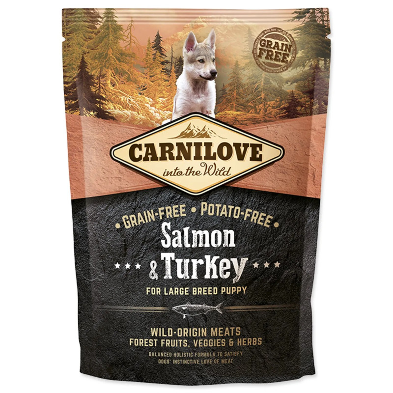 Krmivo Carnilove Puppy Large Breed Salmon & Turkey 1,5kg Krmivo Carnilove Puppy Large Breed Salmon & Turkey 1,5kg