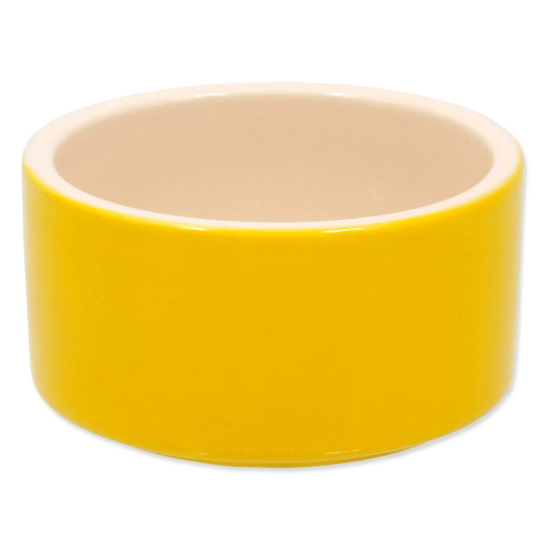 Miska Small Animals keramická pre králiky žltá 10x5cm