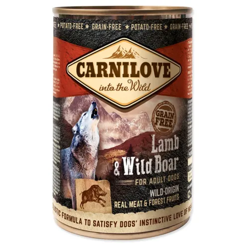 Konzerva Carnilove Dog Wild Meat jahňa a diviak 400g