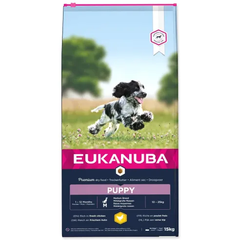 Krmivo EUKANUBA Puppy Medium 15kg