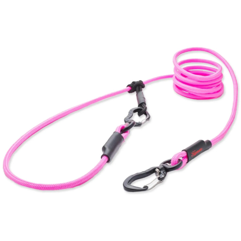 Vodítko Tamer Lanové Easylong Twist Mini ružové 2,5m
