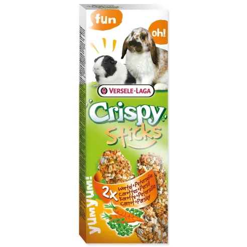 Tyčinky Versele-Laga Crispy králik a morča, s mrkvou a petržlenom 110g 2ks