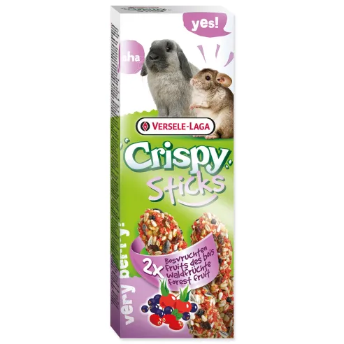 Tyčinka Versele-Laga Crispy králik a činčila, s lesným ovocím 110g 2ks