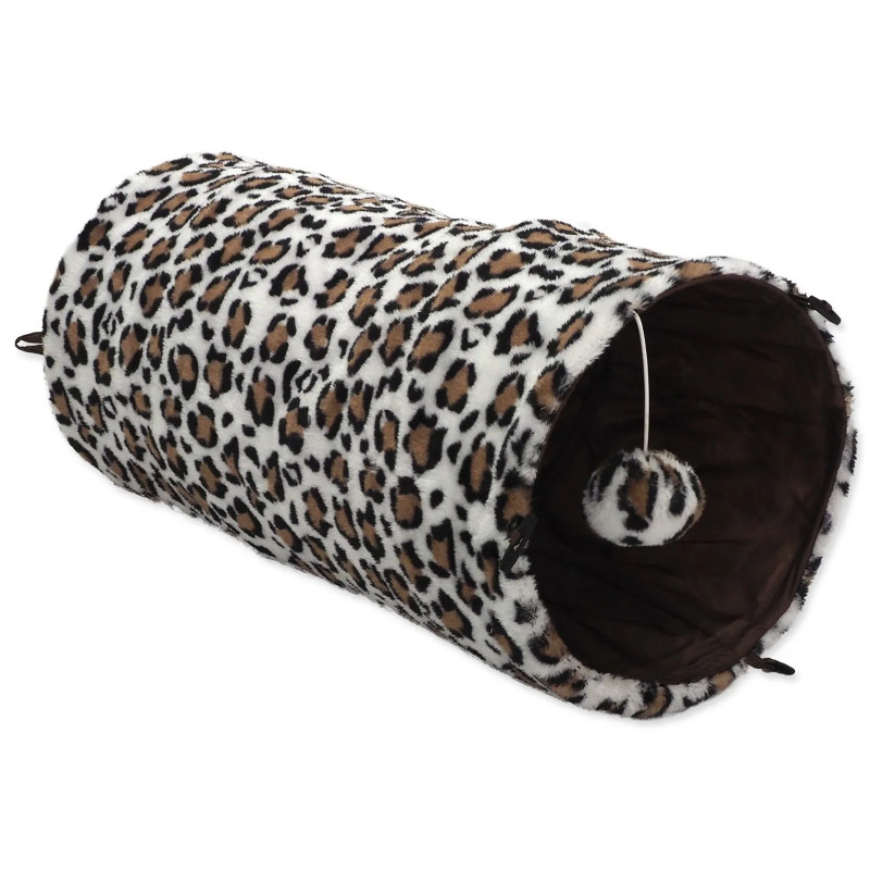 Tunel Magic Cat plyš šuštiaci, vzor leopard 50x24cm Tunel Magic Cat plyš šuštiaci, vzor leopard 50x24cm