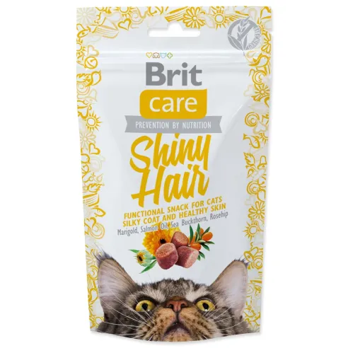 Pochúťka Brit Care Cat Snack Shiny Hair 50g