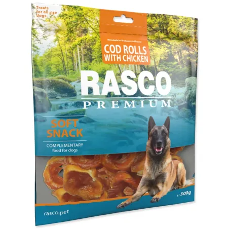 Pochúťka Rasco Premium treska obalená kuracím mäsom, rolky 500g