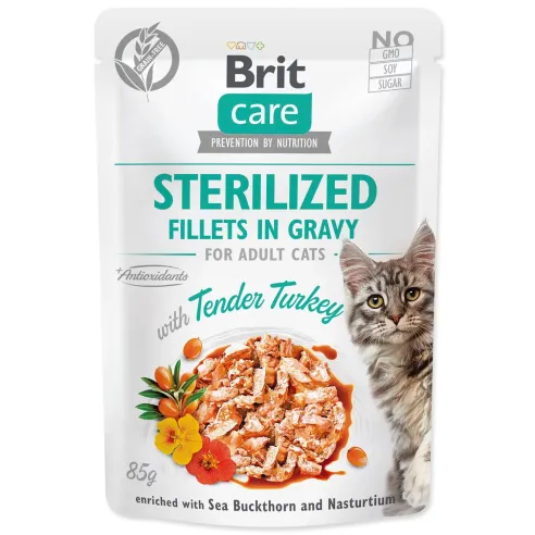 Brit Care Cat Sterilized Fillets in Gravy Tender Turkey 85 g
