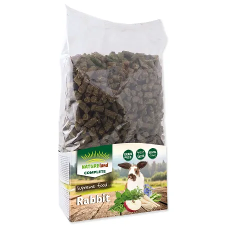 Krmivo Nature Land Complete pre králiky a zakrpatené králiky pelety 1,7kg