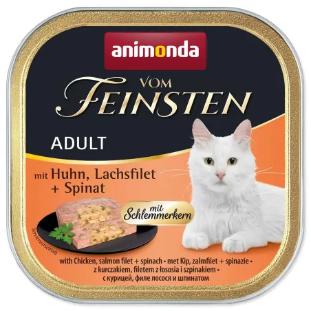 Paštéta Animonda Vom Feinstein Adult kura a losos so špenátom 100g