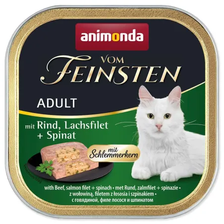 Paštéta Animonda Vom Feinstein Adult hovädzie a losos so špenátom 100g