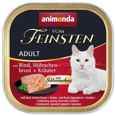 Paštéta Animonda Vom Feinstein Adult hovädzie a kuracie prsia s bylinkami 100g