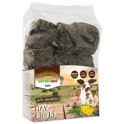 Seno Nature Land Hay bloky s púpavou 600g