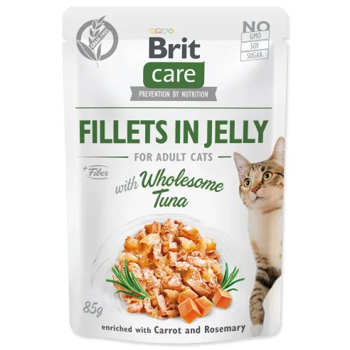 Kapsička Brit Care Cat tuniak, filety v želé 85g