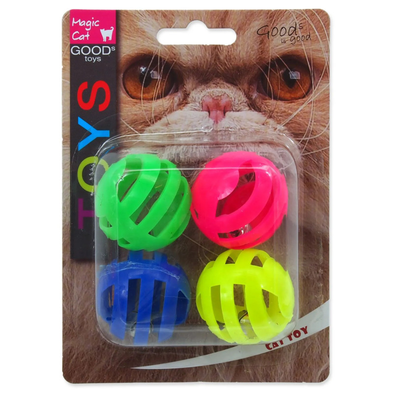Magic Cat loptička dierovaná so zvukom 3,75 cm 4 ks Magic Cat loptička dierovaná so zvukom 3,75 cm 4 ks