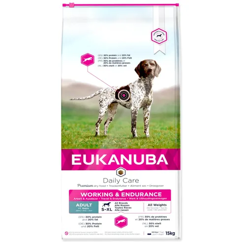 Krmivo EUKANUBA Daily Care Adult Working & Endurance 15kg