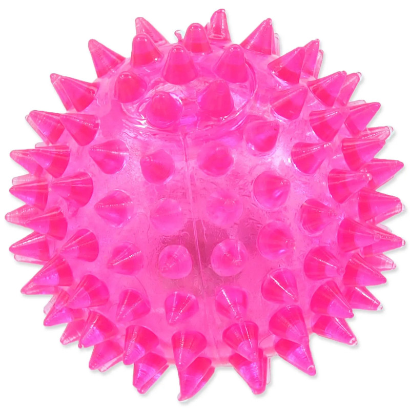 Hračka Dog Fantasy lopta LED ružová 6cm