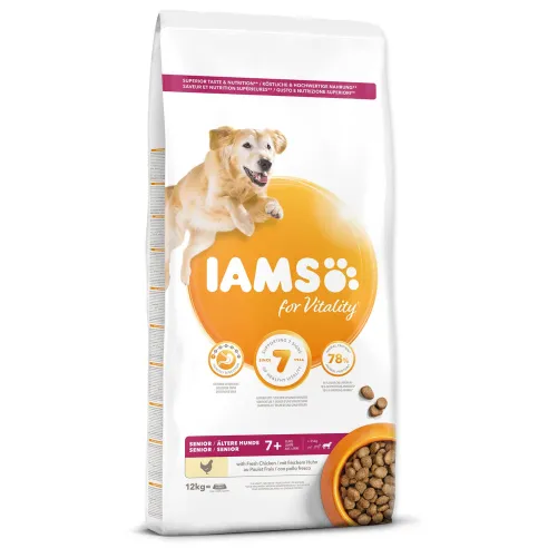 Krmivo IAMS Dog Senior Large Chicken 12kg