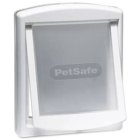 Dvierka PetSafe plastové s transparentným flapom biele, výrez 28,1x23,7cm