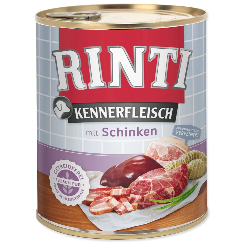 Konzerva Rinti Kennerfleisch Adult šunka 800g Konzerva Rinti Kennerfleisch Adult šunka 800g