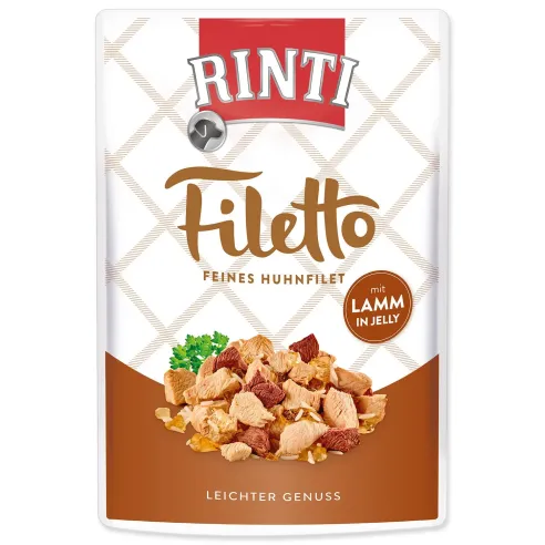 Kapsička Rinti Filetto Adult kura a jahňa v želé 100g