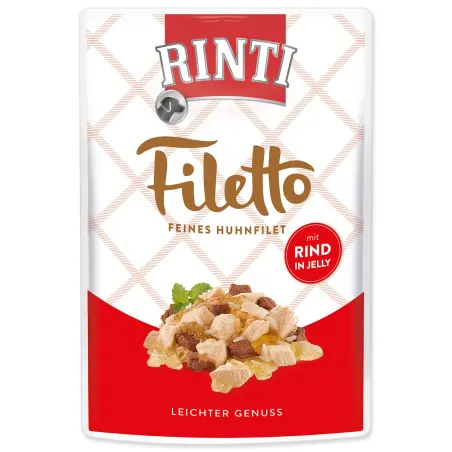 Kapsička Rinti Filetto Adult kura a hovädzie v želé 100g