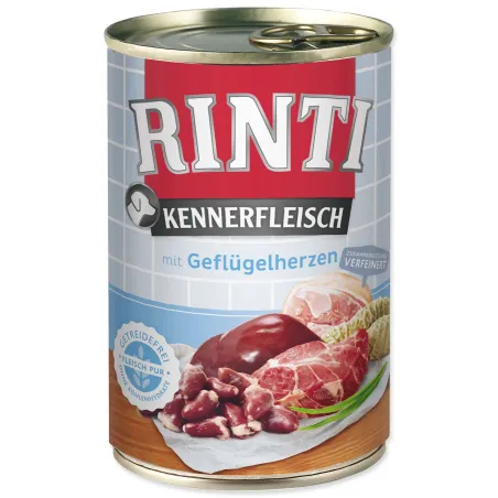 Konzerva Rinti Kennerfleisch Adult hydinové srdce 400g