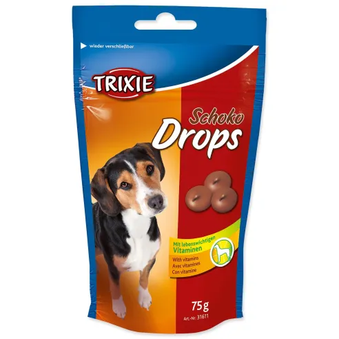 Pochúťka Trixie Dropsy čokoládové 75g