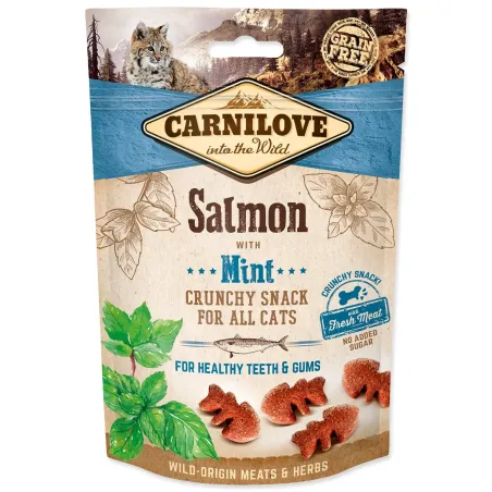 Pochúťka Carnilove Cat Crunchy Snack losos s mätou 50g