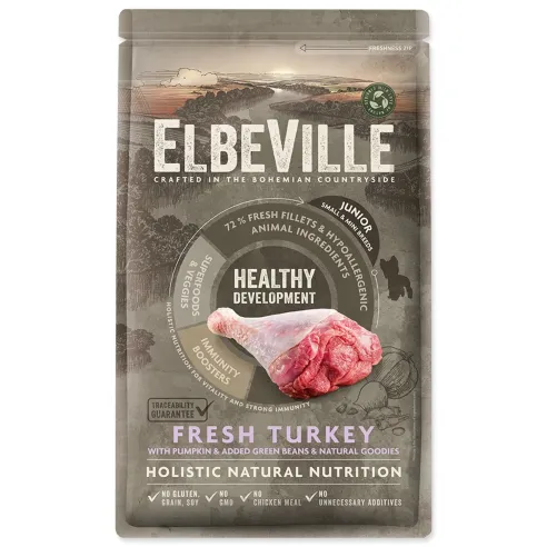 Krmivo ELBEVILLE Puppy and Junior Mini Healthy Development Fresh Turkey 1,4kg