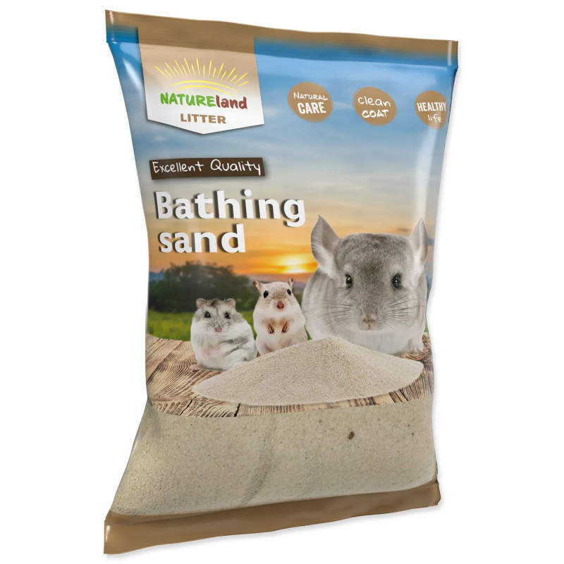 Piesok Nature Land kúpací pre činčily 3,3kg Piesok Nature Land kúpací pre činčily 3,3kg