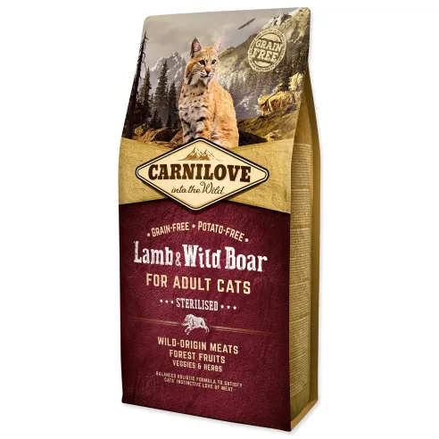 Krmivo Carnilove Sterilisod Adult Cats Lamb & Wild Boar 6kg