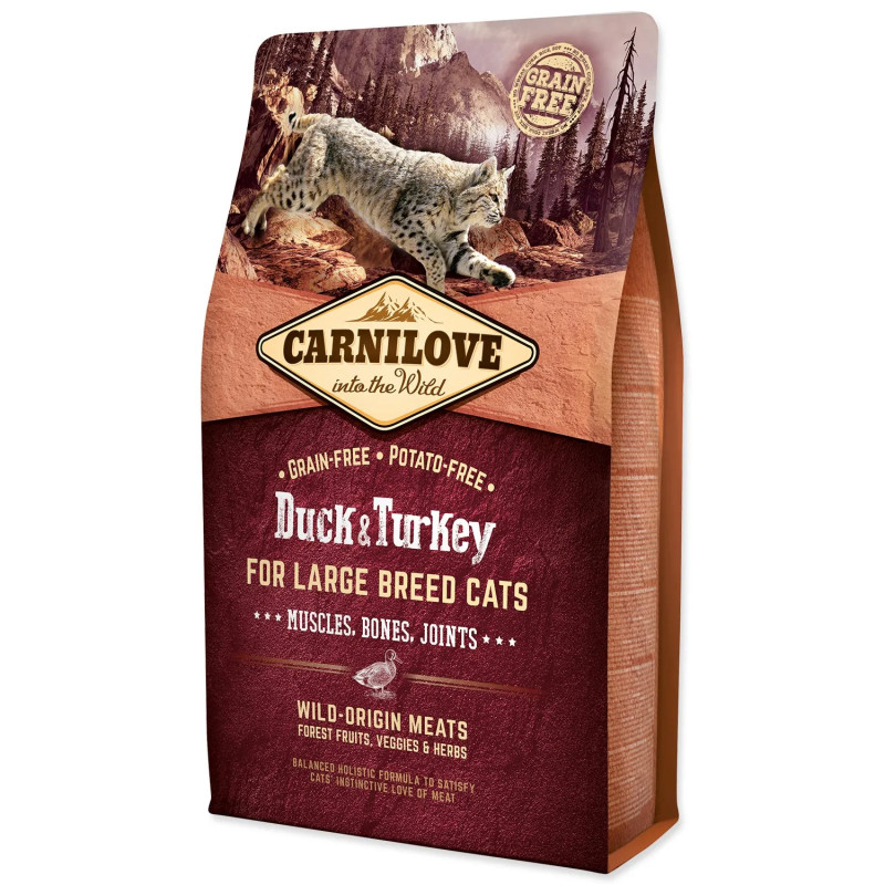 Krmivo Carnilove Large Breed Cats Muscles, Bones, Joints Duck & Turkey 2kg Krmivo Carnilove Large Breed Cats Muscles, Bones, Joints Duck & Turkey 2kg