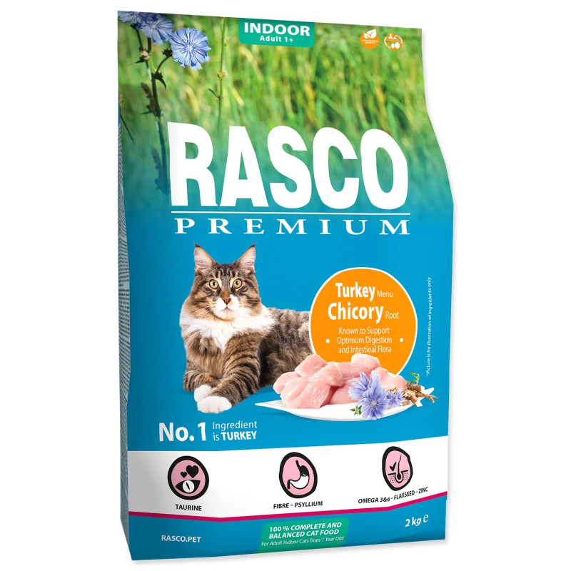 Krmivo Rasco Premium Indoor morka s koreňom čakanky 2kg Krmivo Rasco Premium Indoor morka s koreňom čakanky 2kg