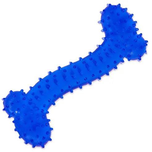 Hračka Dog Fantasy Kosť gumová modrá 11 cm