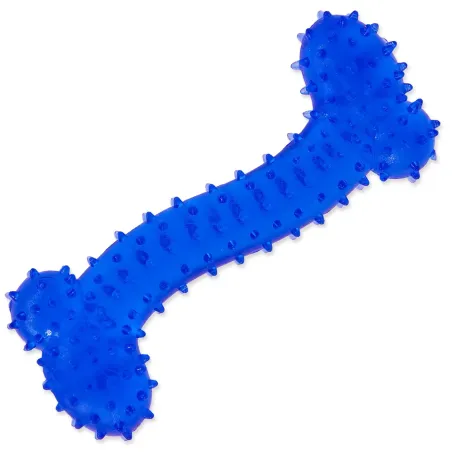 Hračka Dog Fantasy Kosť gumová modrá 11 cm
