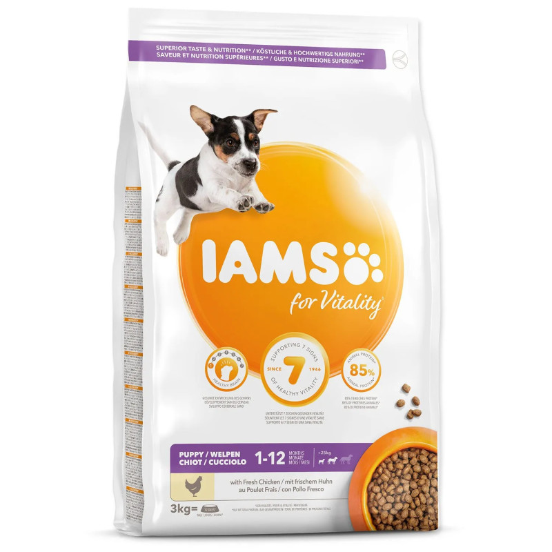 Krmivo IAMS Dog Puppy Small & Medium Chicken 3kg Krmivo IAMS Dog Puppy Small & Medium Chicken 3kg