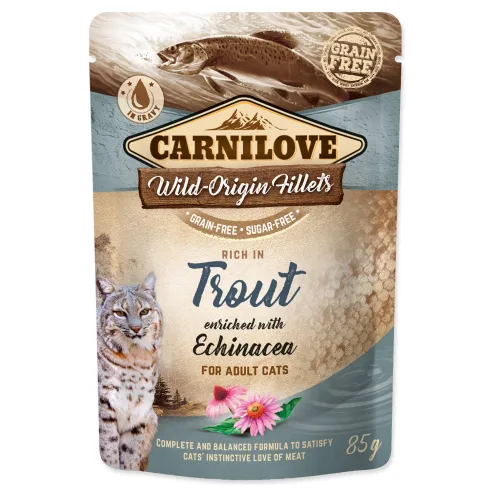 Kapsička Carnilove Cat pstruh a echinacea 85g