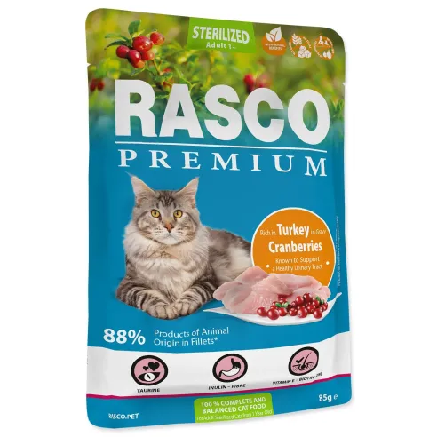 Kapsička Rasco Premium Sterilized morka s brusnicou 85g