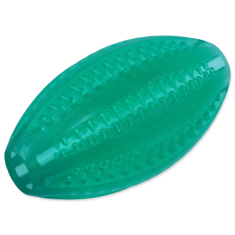 Loptička Dog Fantasy DENTAL MINT rugby zelená 9cm Loptička Dog Fantasy DENTAL MINT rugby zelená 9cm