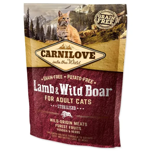 Krmivo Carnilove Sterilisod Adult Cats Lamb & Wild Boar 0,4kg