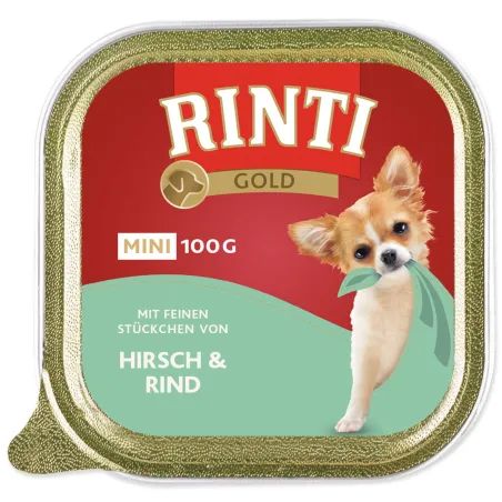 Vanička Rinti Gold Adult Mini jeleň a hovädzie 100g