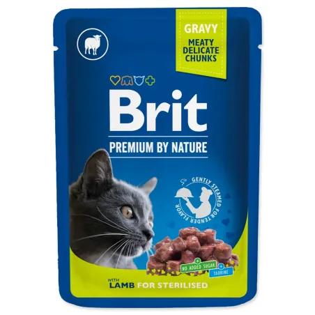 Kapsička Brit Premium Cat Sterilisod jahňa 100g